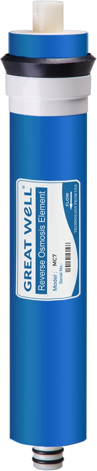 iSpring غشاء التناضح العكسي iSpring Greatwell 75 GPD 1175 X 175 MC7 FT15 5th Stage Inline Post Carbon Filter Replacement Cartridge 1 Count Pack of 1 أبيض - Image 2