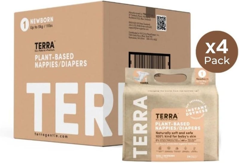 Terra حفاضات تيرا بحجم 1 للمواليد الجدد مصنوعة من مواد نباتية - Image 5