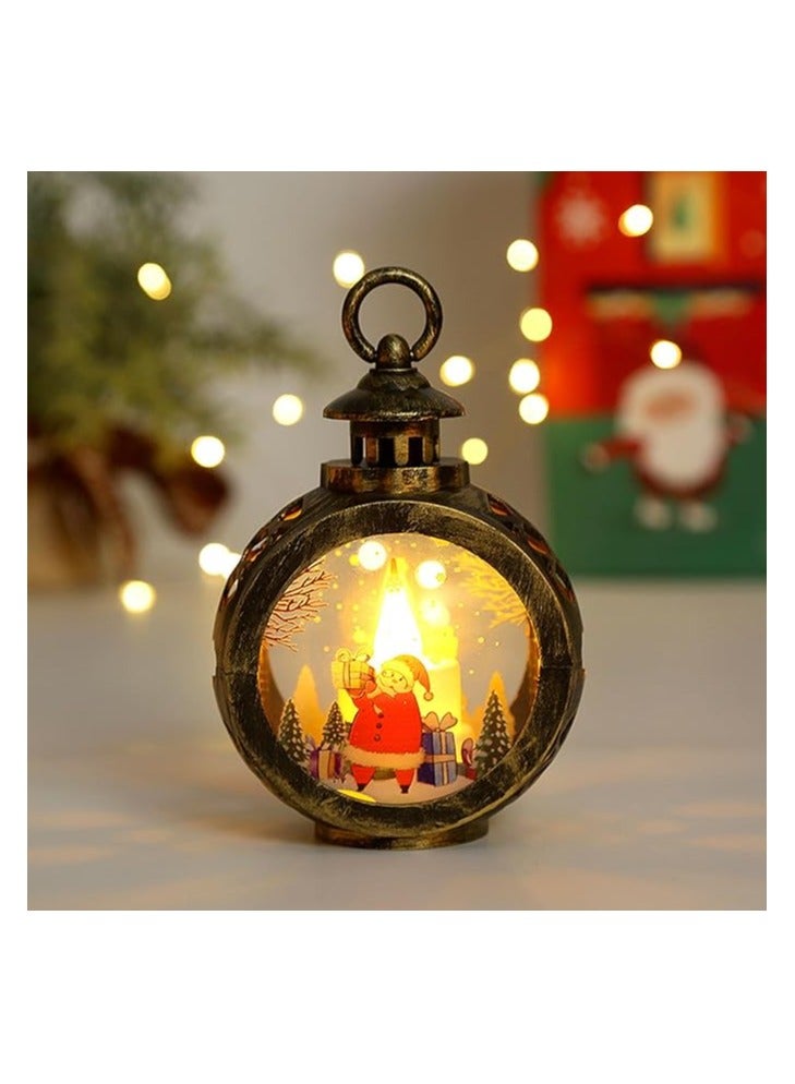 Christmas Lantern, Pack Of 2 Christmas Decoration Illuminated Lantern Christmas, Vintage Christmas Decoration Lantern, Christmas Decoration Lantern, Flameless Christmas Candles, For Christmas - Image 5