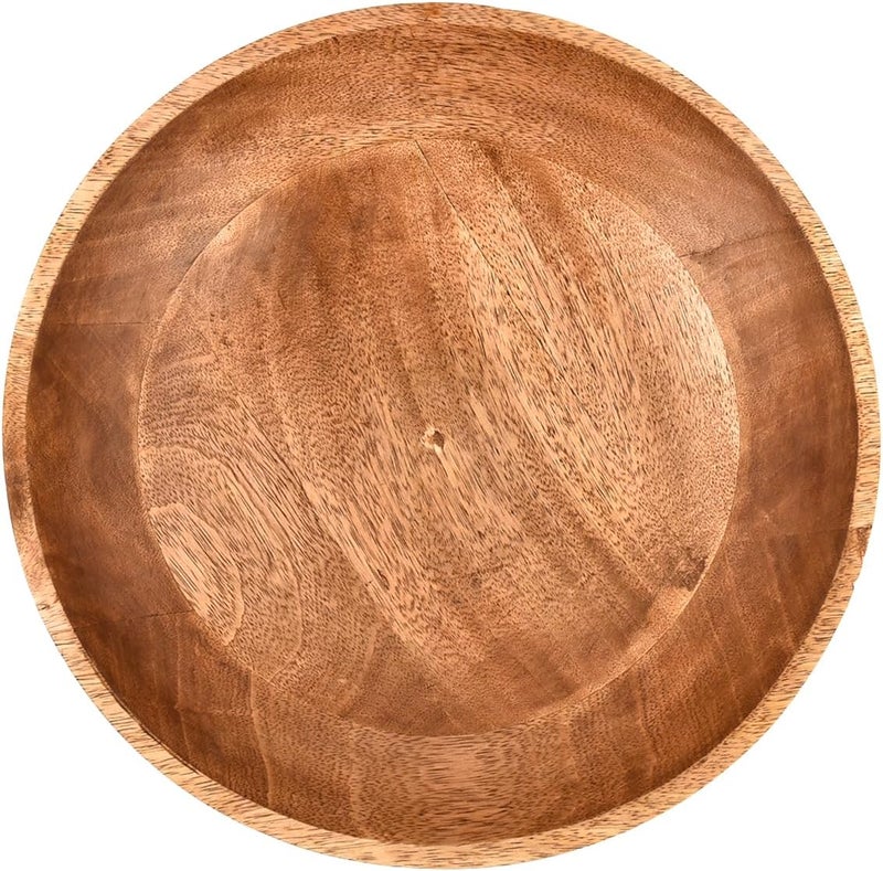 NIRMAN FRUIT BOWL Mango Wood Bowls for Farmhouse Dcor Fruit Bowl for Kitchen Counter or Decorative Pedestal Bowl for Table Centerpiece 12 X 12 X 475 - Image 4