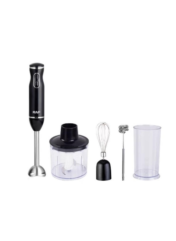 RAF - BLENDER SET 5 İN 1 || Stainless Steel 400W || Powerful Turbo Boost With Variable Speeds, Chopper, Mixer, Food Processor, Smoothie Maker and milk frother - Image 1