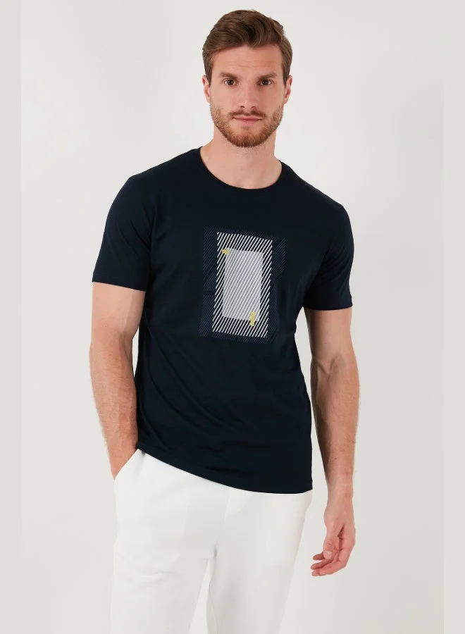 Buratti  Buratti Cotton Slim Fit Crew Neck T Shirt Men's T SHIRT 646R7930 for Men | Best Price UAE