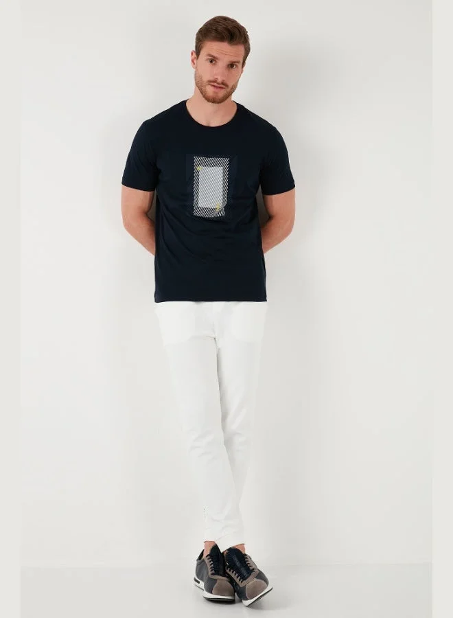 Buratti  Buratti Cotton Slim Fit Crew Neck T Shirt Men's T SHIRT 646R7930 for Men | Best Price UAE