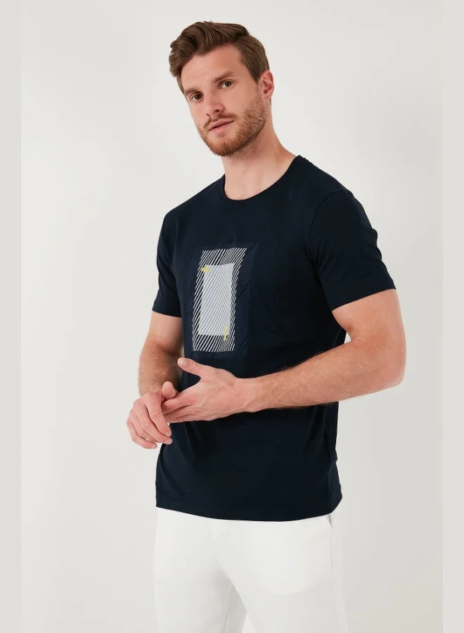 بوراتي تيشيرت رجالي قطن بياقة دائرية بقصة ضيقة من بوراتي