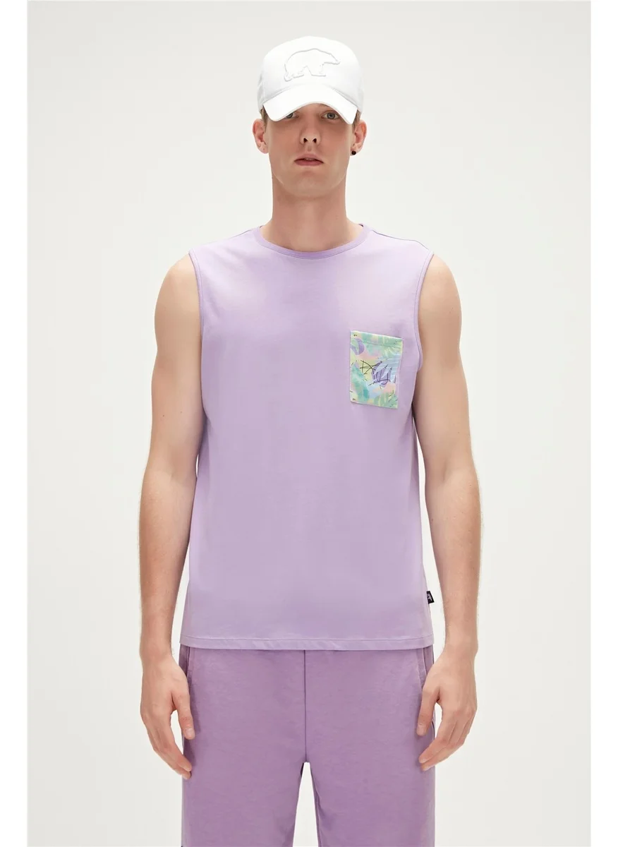 Bad Bear Monstera Tank-Top Lavender