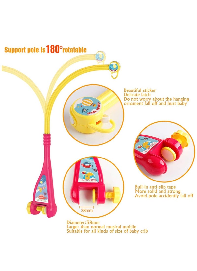 Y&D - Musical Baby Crib Mobile Toy With Lights And Music Star Projector Function And Cartoon Rattles Remote Control Musical Box With 108 Melodies Toy For Newborn Sleep - Image 1