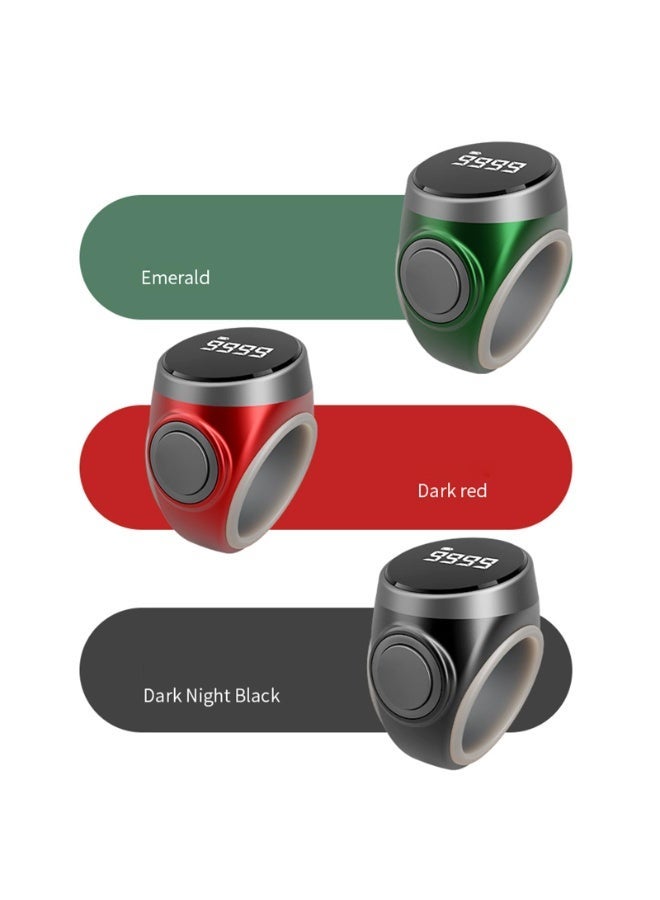 Tasbih S Zikr Smart Praise Ring, Adjustable Praise Ring Finger Counter ,Rechargeable Electronic Digital Tasbih Counter Rings , Waterproof 4 Digit Finger Counter Zikr Ring for Muslims (Black) Finger Counter for Muslims - Image 3