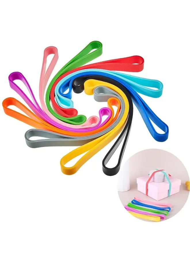 12 Pack Multicolor Silicone Elastic Straps Reusable Foldable Washable Stretch Ties - Image 2