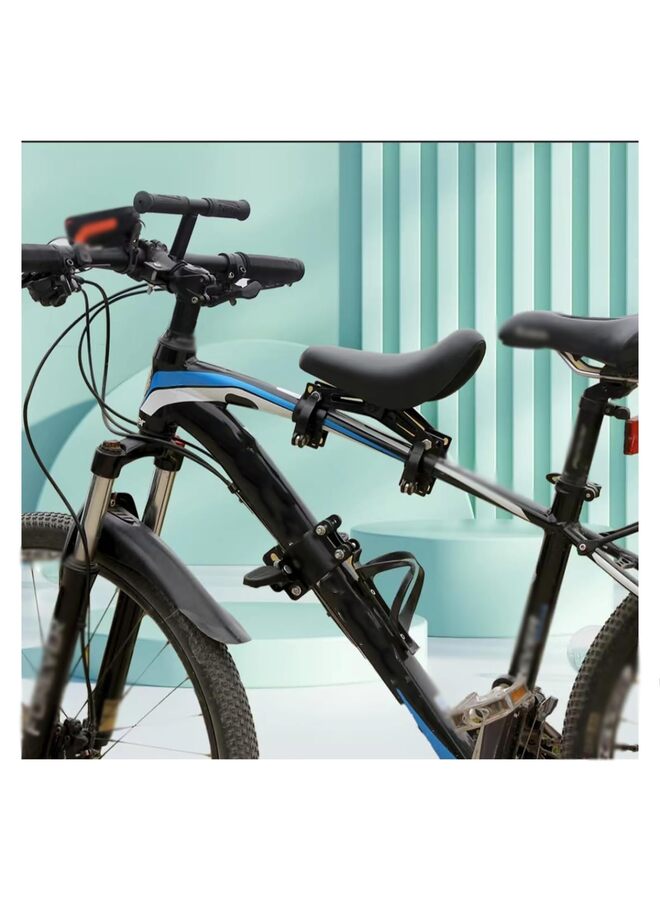 LAMAY Kid Bike Seat Front Mounted, Mountain Bike Parent-Child Cycling, Compatible with All Adult MTB Bike, Black, Kids - Image 2