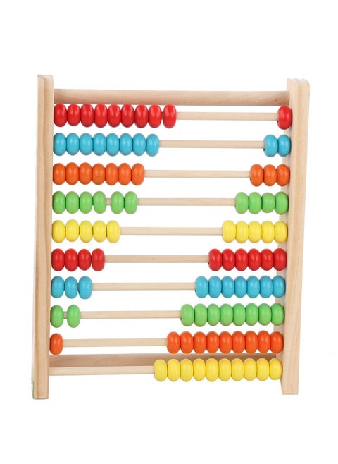 Educational Abacus for Kids, 10 Row Wooden Counting Frame, Teach Counting, Addition and Subtraction Math Beads Toys, Preschool Learning Toys