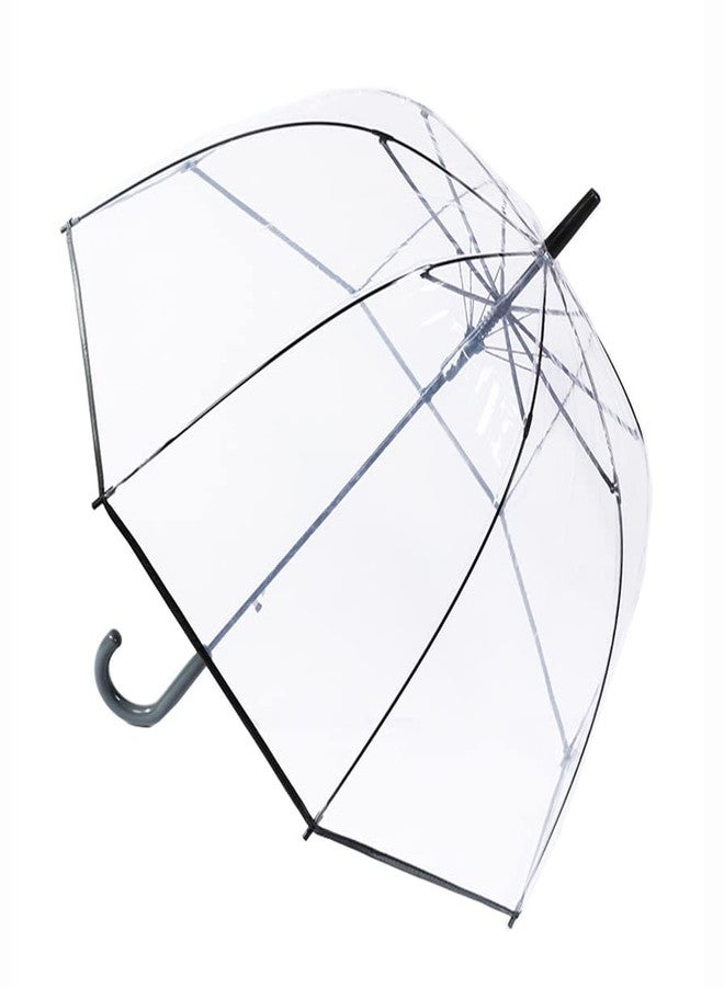 ThreeH Clear Bubble Umbrella Durable Windproof Dome Romantic Rain Umbrella Auto Open Transparent POE Canopy for Weddings,Grey, One Size - Image 5