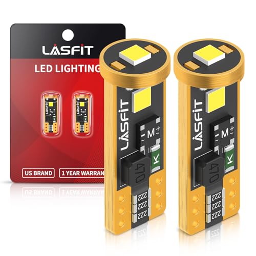 LASFIT 194 LED Bulb for License Plate Bulb White BrightT10 168 LED Bulbs Canbus Error Free 400LM 6000K 192 2825 W5W for Dome Map Trunk Cargo Lights 2Pack