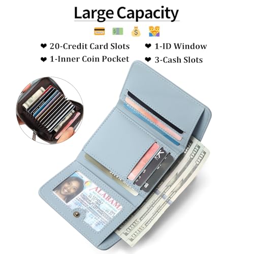 GAEKEAO Small Wallets for Women Leather RFID Blocking Credit Card Holder Wallet - Image 2