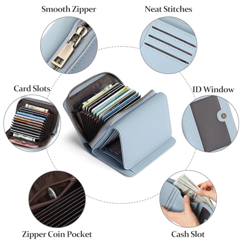 GAEKEAO Small Wallets for Women Leather RFID Blocking Credit Card Holder Wallet - Image 3