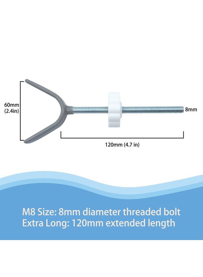 vmaisi Baby Gate Banister Adapter Y-Spindle Rods - for Pressure Mounted Baby and Pet Safety Stair Gates with Extra Long Wall Mounting Screws Rod & Bolts (Y-Grey-2 Pack) - Image 2