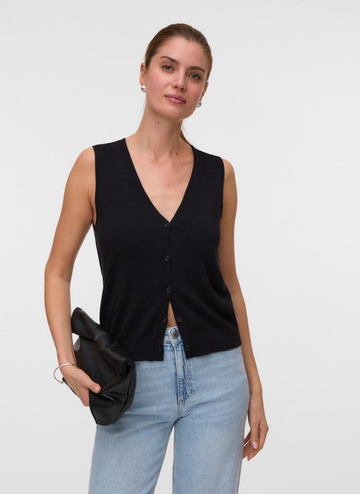 VERO MODA Awbeverly  V-Neck Knit Vest - Image 1