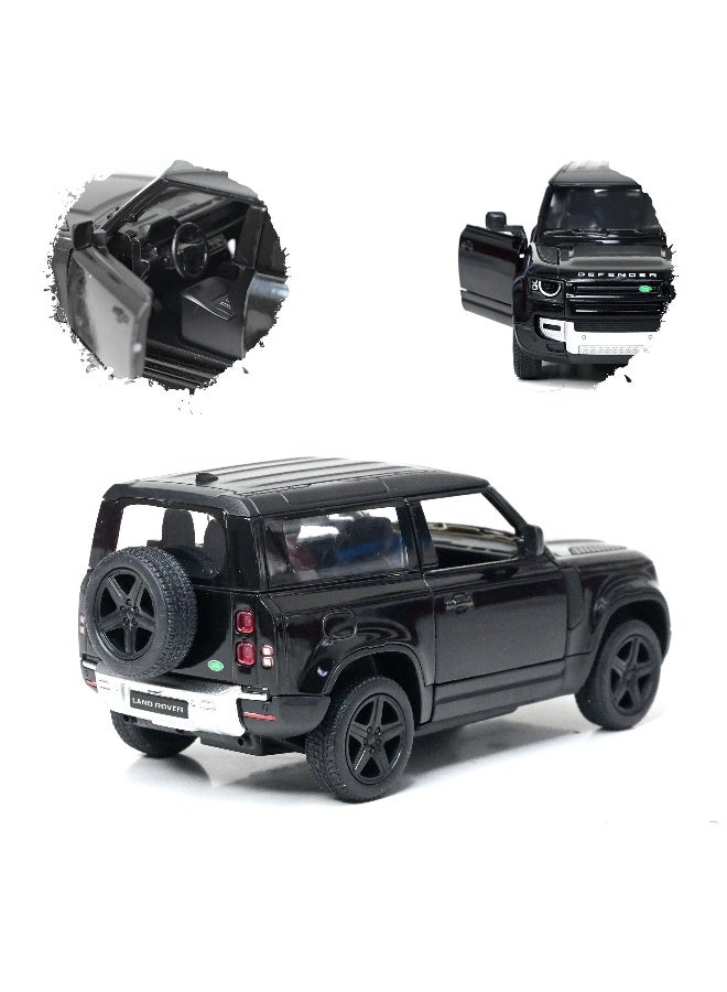 Kinsmart 1:36 Scale Door Openable Pull Back Action Land Rover Defender 90 Diecast Metal Alloy Toy Car - Image 2
