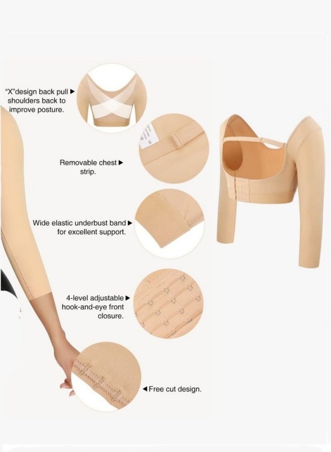 Noor Souq Upper Arm Shaper for Women Faja Post Surgery Slimming Compression Sleeves Arm Lipo Compression Garments - Image 5
