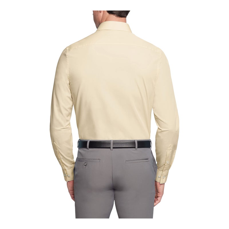 Van Heusen Men's Dress Shirt Regular Fit Poplin Solid, Lemon Glaze, 16" Neck 32"-33" Sleeve - Image 2