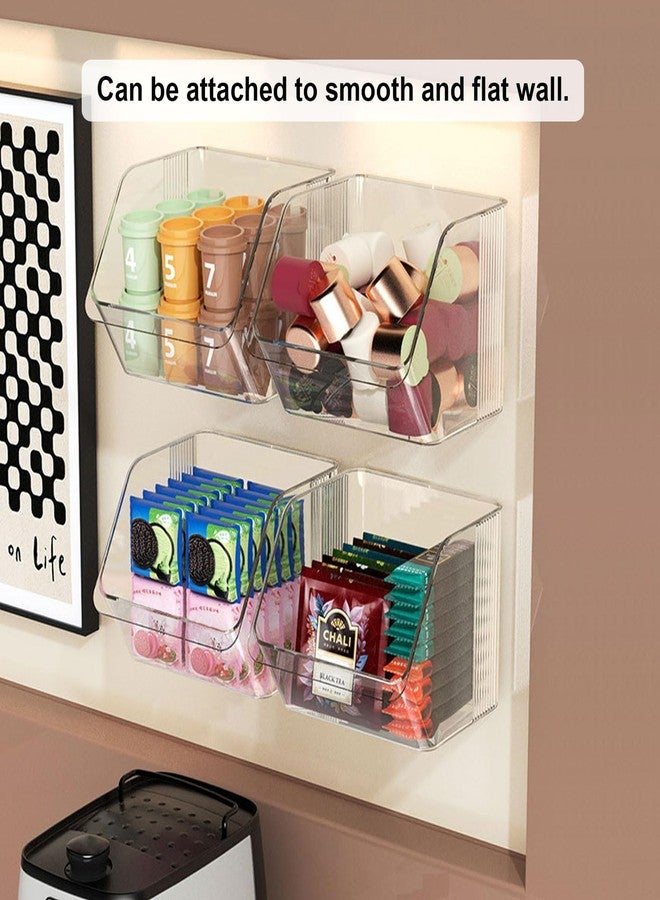 PHOJEWI حامل أكياس الشاي PHOJEWI K Cup، حامل كبسولات القهوة لكبسولات Keurig Nespresso Vertuo، حامل أكياس السكر، حامل كريمة القهوة، رف شاي، ملحقات ركن القهوة (قابل للتكديس B) - Image 2