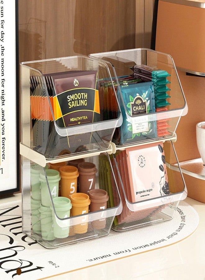 PHOJEWI حامل أكياس الشاي PHOJEWI K Cup، حامل كبسولات القهوة لكبسولات Keurig Nespresso Vertuo، حامل أكياس السكر، حامل كريمة القهوة، رف شاي، ملحقات ركن القهوة (قابل للتكديس B) - Image 1