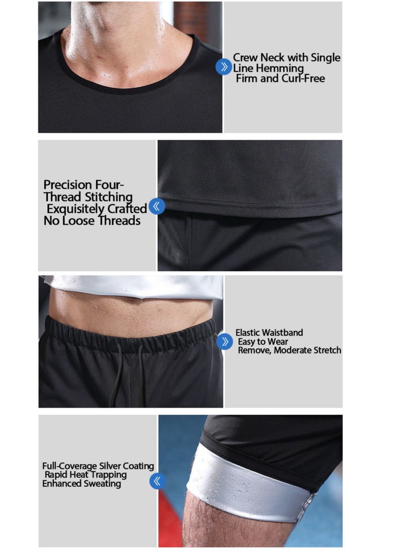 GRKC Sweat Suit for Men | Short Sleeve + Shorts | Sauna Effect  - Image 4