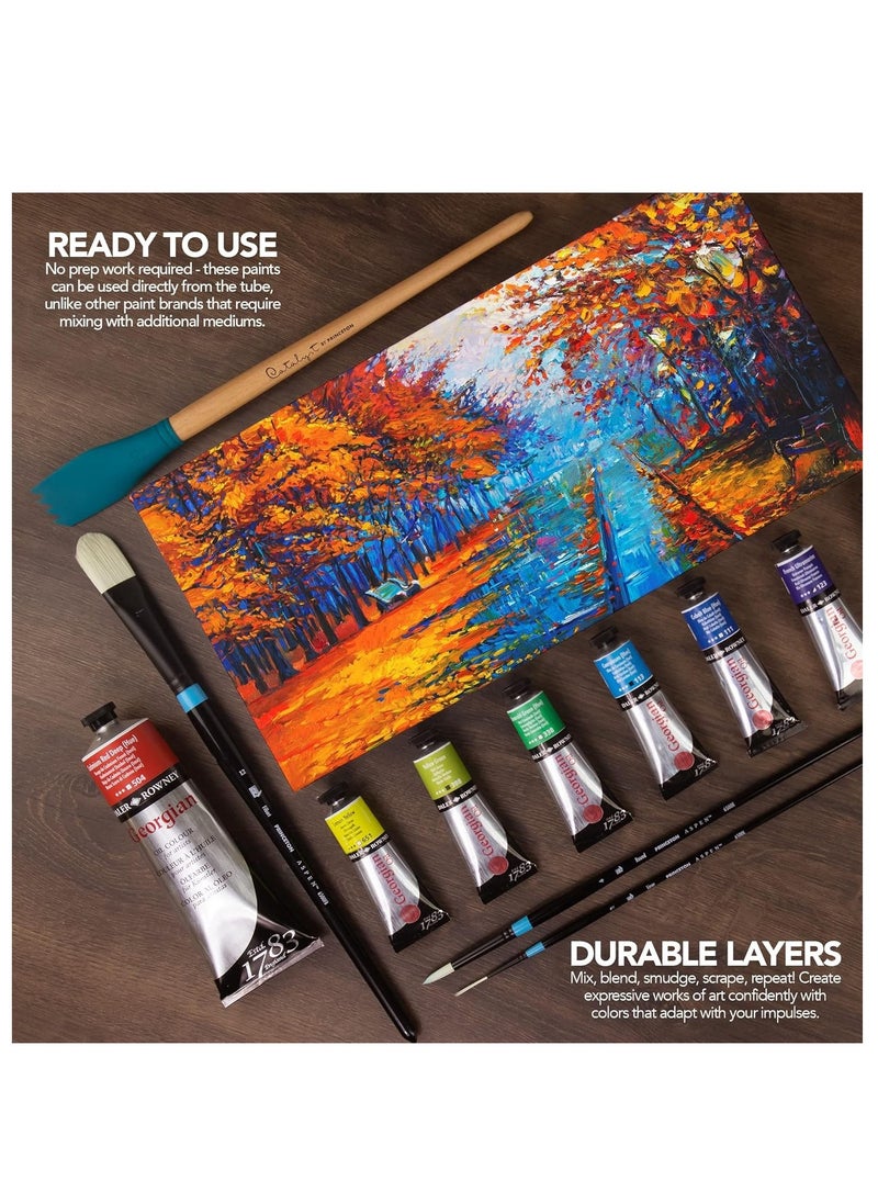 Daler Rowney Georgian Oil Colour Tube 38ml Content Burnt Umber  - Image 4