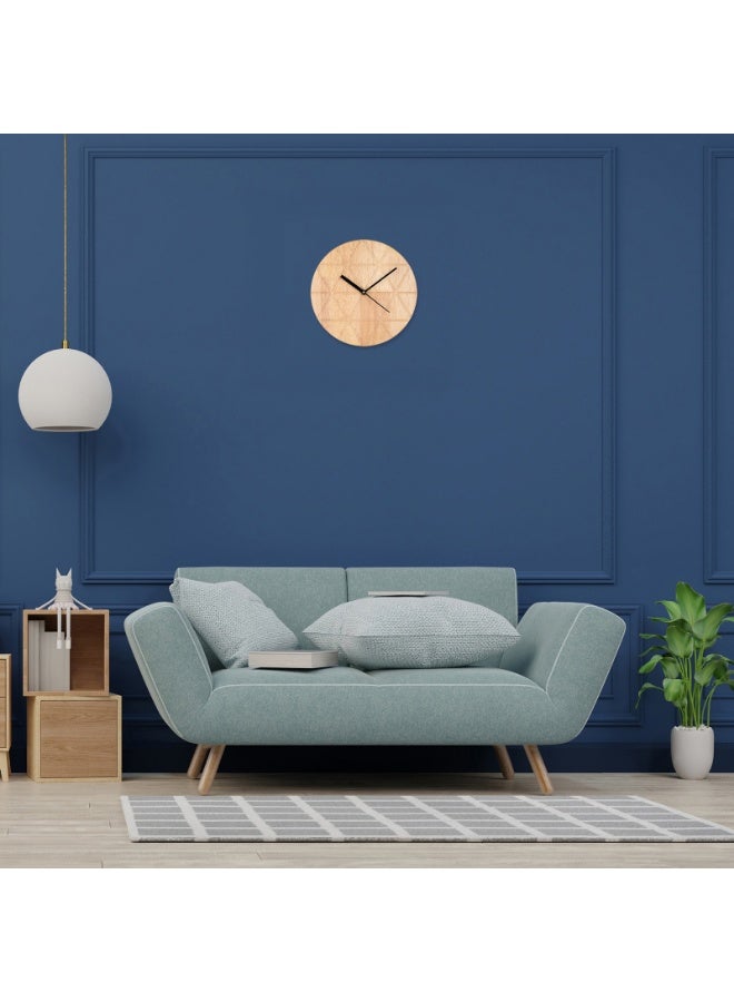 Peachy Loops Wooden Wall Clock - Groovy Triangles - Image 3