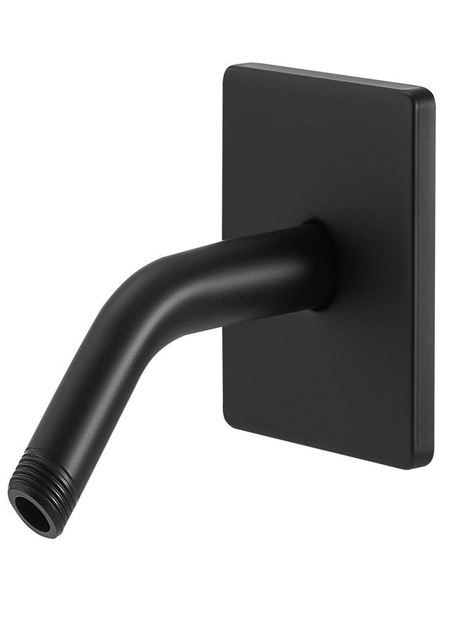 Nuodan Shower Arm with 3.5" Flange, 6 Inch Wall Mount Replacement Shower Head Arm For Fixed Shower Heads and Handheld Showerhead, Matte Black - Image 1