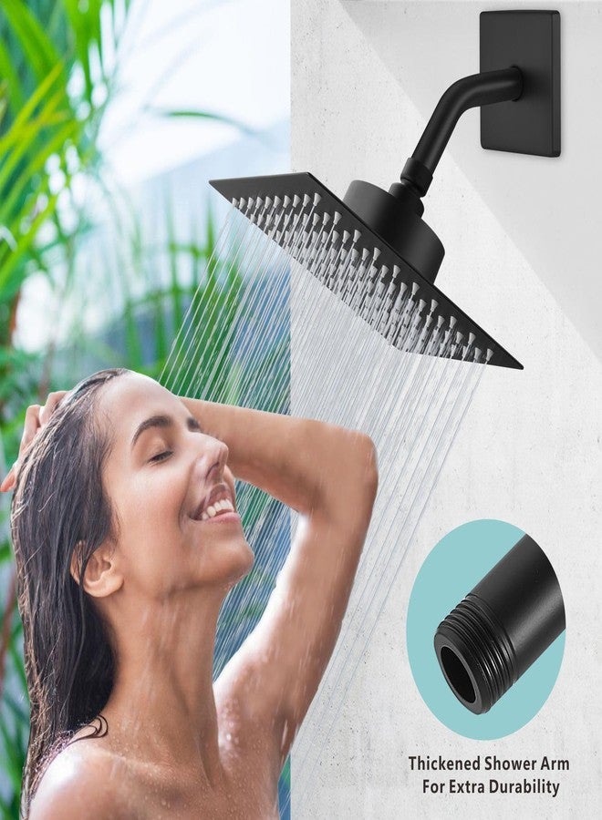 Nuodan Shower Arm with 3.5" Flange, 6 Inch Wall Mount Replacement Shower Head Arm For Fixed Shower Heads and Handheld Showerhead, Matte Black - Image 5