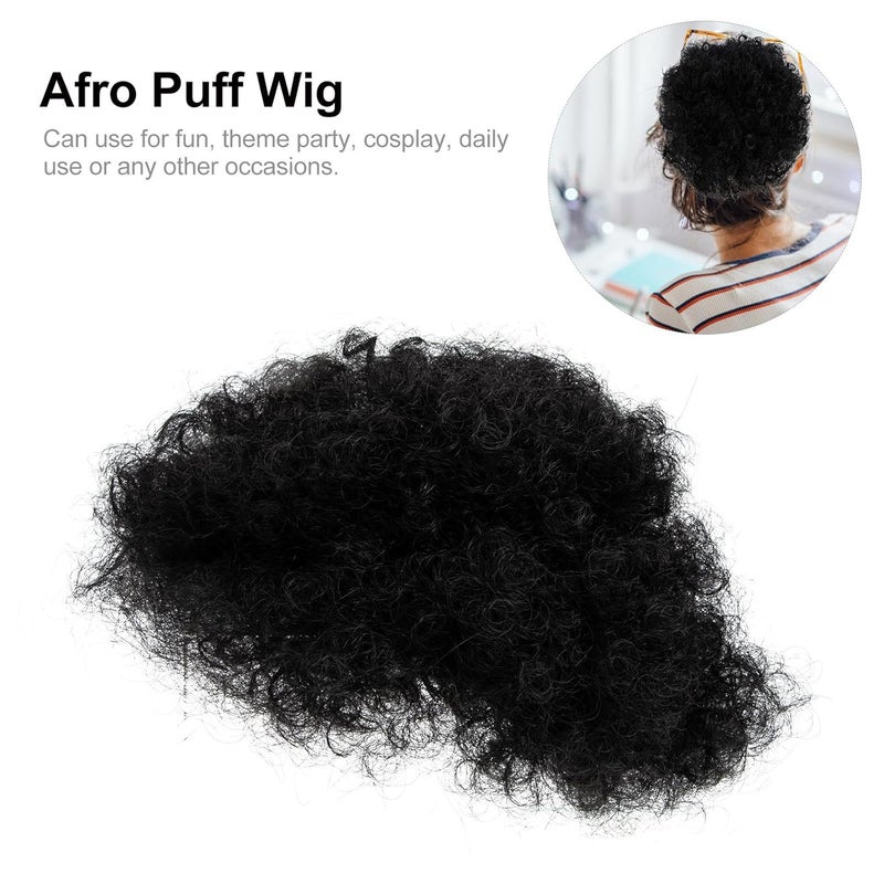 DECHOUS Afro Puff Hairpieces – تسريحة شعر صناعية مجعدة، مقاومة للحرارة، مناسبة للنساء، للحصول على مظهر شعر طبيعي مجعد - Image 3