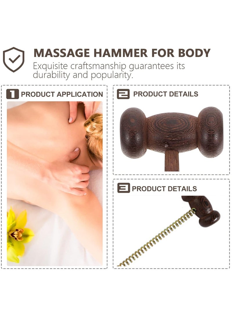 MileMelo 3-Piece Manual Scratching Massage Set Wooden Fascia Massage Roller Trigger Points  for Release Cellulite Sore Muscle Blasting Brown  - Image 3