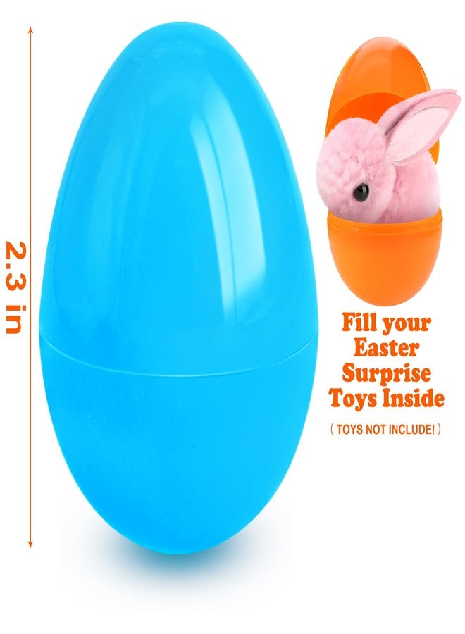 SURCVIO [6 Surprise Golden Eggs] 100 Pack 2.3 Inch Plastic Easter Eggs, Empty Easter Eggs Fillable, Bright Colors Plastic Eggs Bulks for Easter Hunt, Easter Party Favor, Basket Stuffers Fillers - Image 3