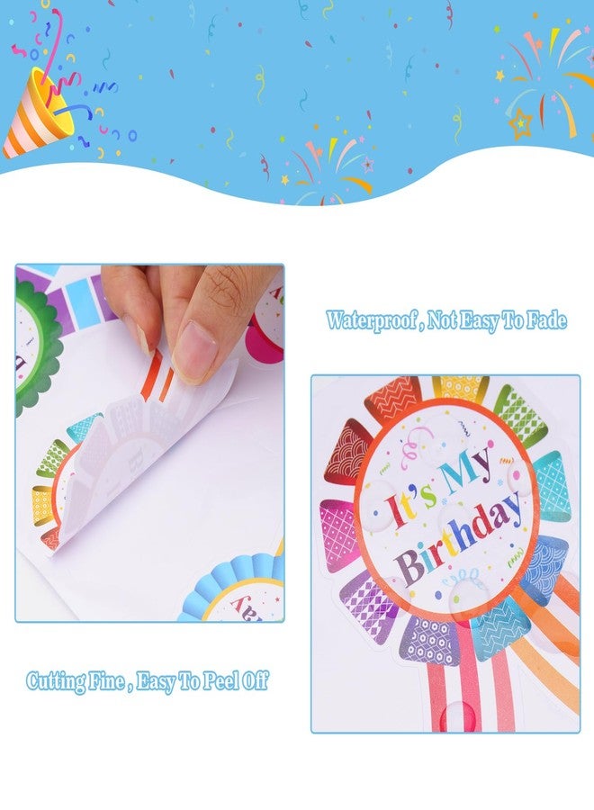 Anwyll 210 Pcs Birthday Gift Stickers - Happy Birthday Badge Stickers It's My Birthday Label Sticker for Kid Teacher Clothing Cake Home Classroom Birthday Party Decorations Supply(2.8×3.6'') - Image 3