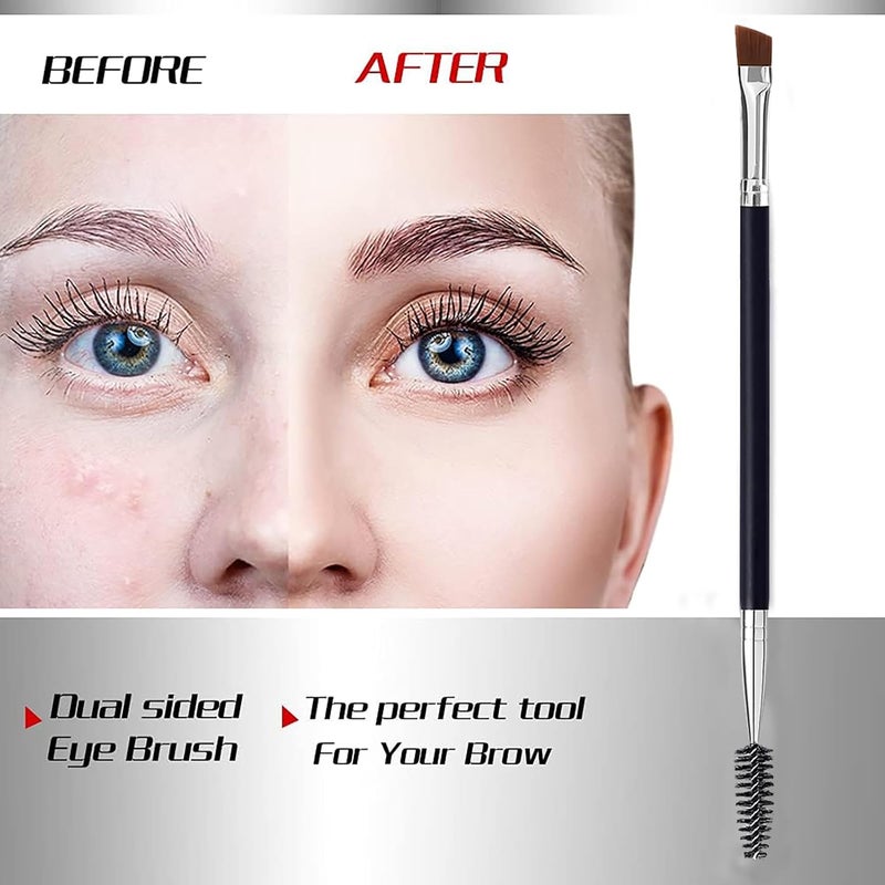 ToolHouse 2 in 1 Dual Eyebrow Brush, Professional Double-Ended Angled Eye Brow Brush and Spoolie Brush, for Eye Shadow Eyebrow Eyelash Tinting Angled Eyebrow, Suitable for Women's Makeup - Image 3