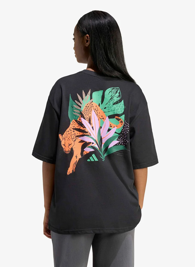 Adidas Animal Oversized Graphic T-Shirt