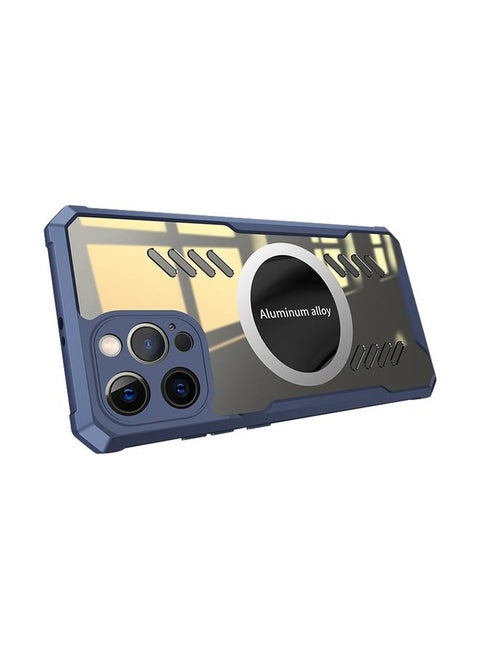 For iPhone 15 Pro Gaming Cooling Phone Case(Blue)