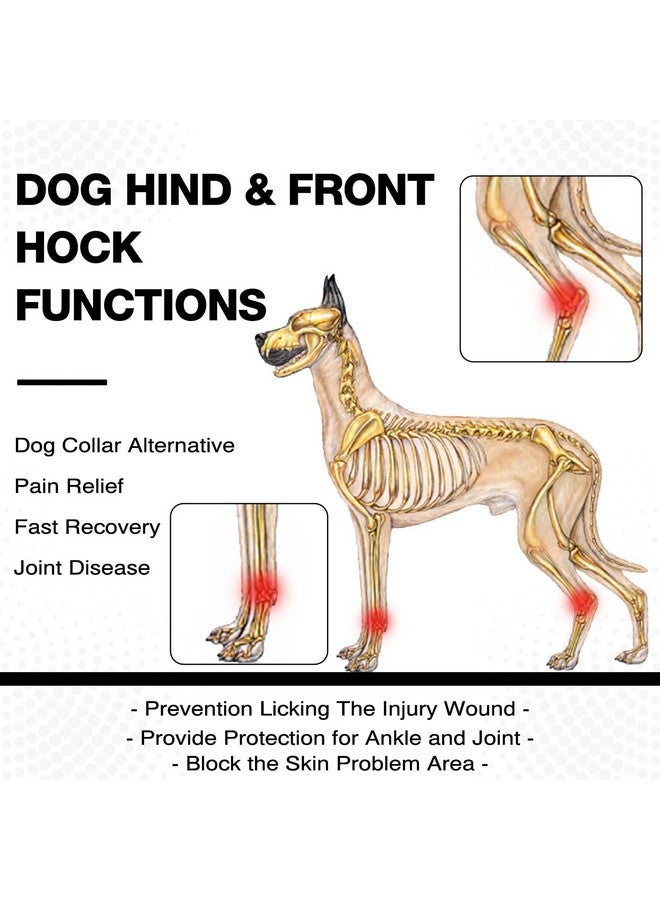 ROZKITCH Dog Leg Protector for Rear Hock Joint or Front Leg Brace, 1 Pair of Dog Leg Compression Wrap Sleeve for Anti Licking Carpal Support Ankle Support Protect Injury Sprain Torn ACL CCL Black S - Image 3