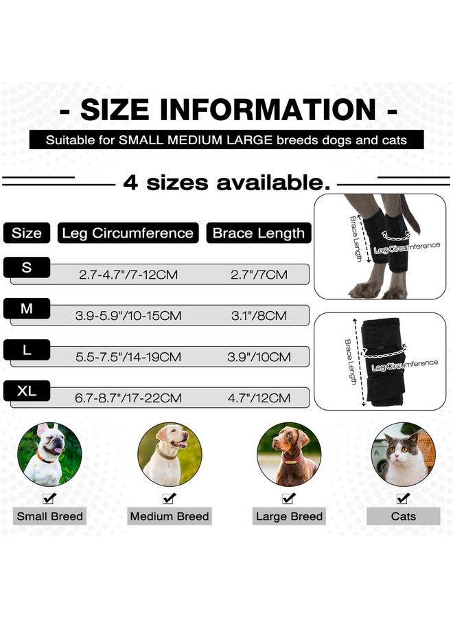 ROZKITCH Dog Leg Protector for Rear Hock Joint or Front Leg Brace, 1 Pair of Dog Leg Compression Wrap Sleeve for Anti Licking Carpal Support Ankle Support Protect Injury Sprain Torn ACL CCL Black S - Image 4