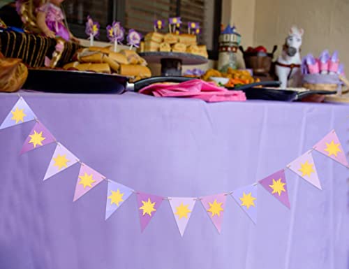 WAWOO Highchair Banner - Purple Sun Flag Banner, Hanging Bunting Banner, Birthday Party Decoration - Image 3