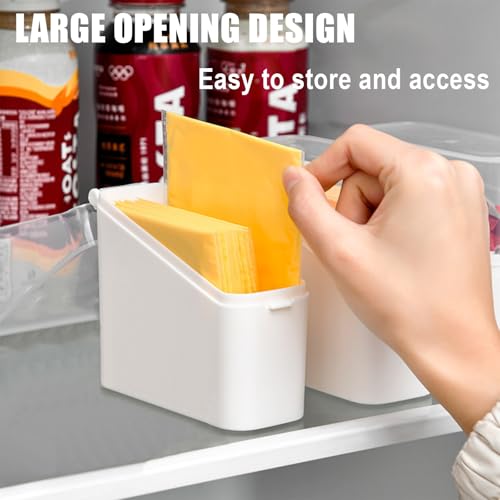 MXYEVL Sliced Cheese Container for Fridge, 2Pcs Clear Airtight Slice Holder Container for Slice Cheese Storage - Image 4