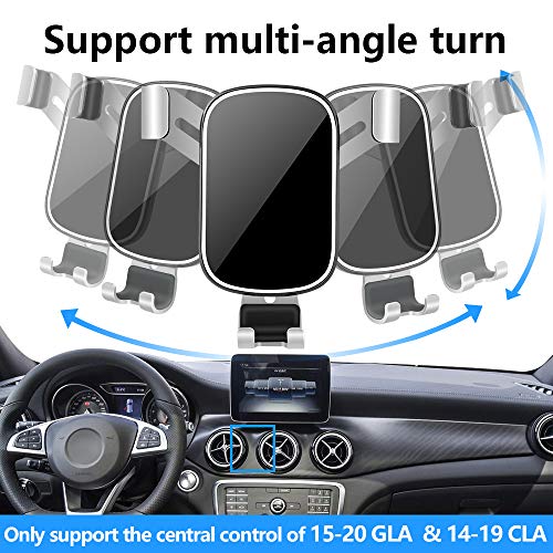 musttrue LUNQIN Car Phone Holder for Mercedes Benz GLA-Class 2015-2020 GLA250 GLA45 and CLA-Class 2014-2019 CLA250 CLA45 Auto Interior Accessories Best Cell Phones Mount Cellphone Mobile Cradle Charging Stand - Image 5