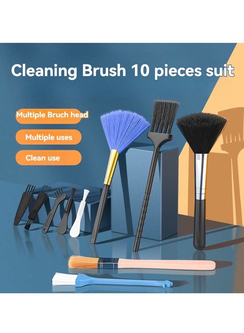 10 In 1 Multifunctional Computer Cleaning Brush Set Keyboard Key Gap Cleaner Dust Removal Soft Brush Tool Headphone Brush Tool  - Image 1