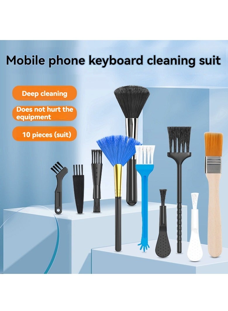 10 In 1 Multifunctional Computer Cleaning Brush Set Keyboard Key Gap Cleaner Dust Removal Soft Brush Tool Headphone Brush Tool  - Image 2