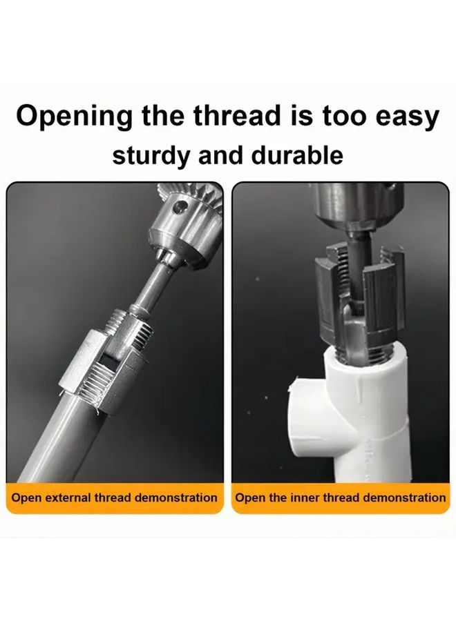 2025 New Dual Head PVC Pipe Thread Repair Kit With Wire Opener And Drill Adapter AA007 - Image 5