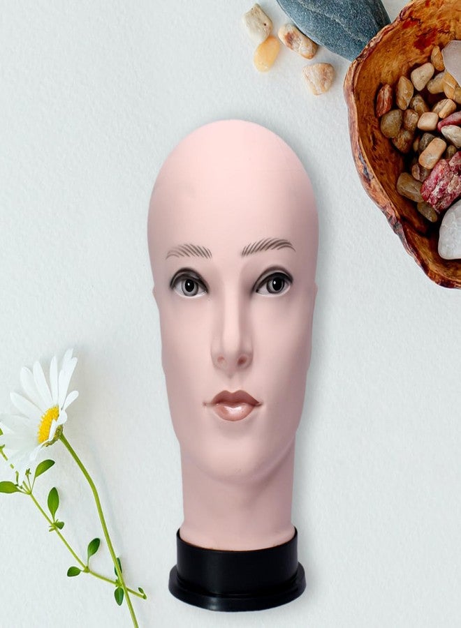 KAVIN Bald Head Dummy / Display Mannequin / Cosmetology Mannequin And Presentation face Skin Colour For Cosmetology Students Pack Of 1 - Image 1