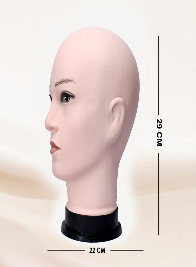 KAVIN Bald Head Dummy / Display Mannequin / Cosmetology Mannequin And Presentation face Skin Colour For Cosmetology Students Pack Of 1 - Image 2