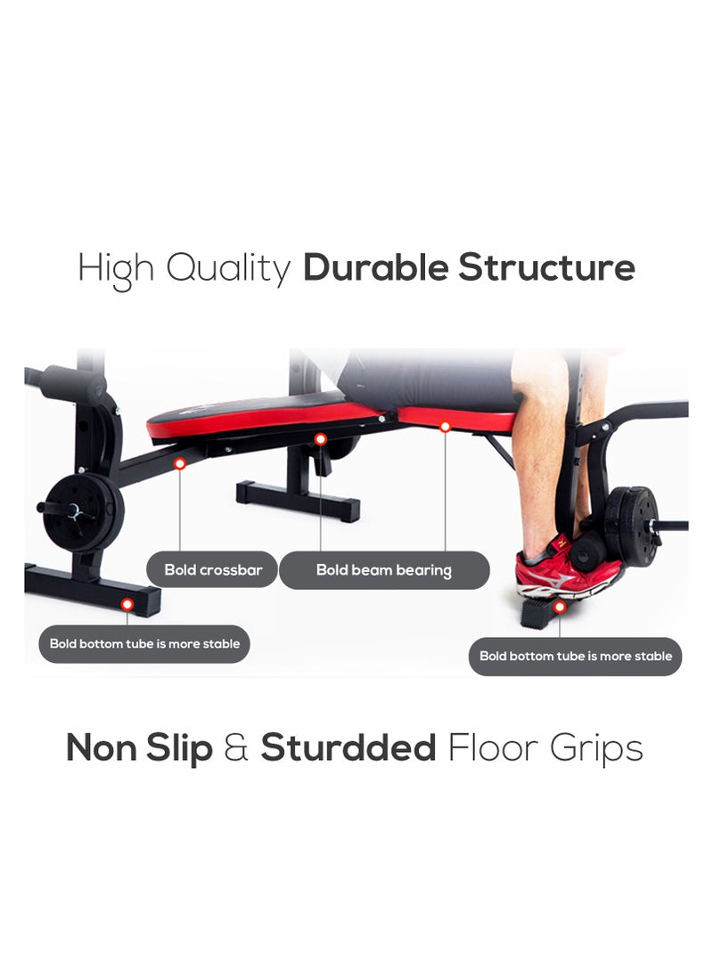 أتش برو مقعد رفع أثقال HM7776-A من إتش إم سبورتس | مقعد تدريب قوة قابل للتعديل للاستخدام في المنزل وصالات الألعاب الرياضية التجارية - Image 4