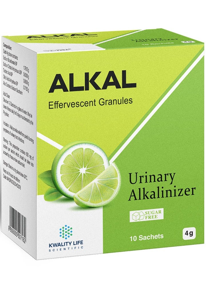 Kwality Alkal Effervescent Granules Urinary Alkalinizer 10 Sachets - Image 1