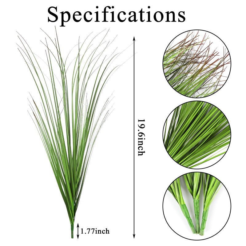 FOIMAS 12pcs Artificial Grass Plants,19.68" Faux Shrubs Wheat Grass Greenery Stems Fake Plants for Indoor Outdoor Home Decoration - Image 2